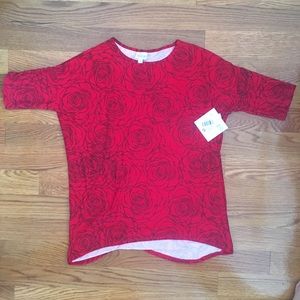Lularoe Irma Red Roses XS