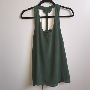 Green racer back tank