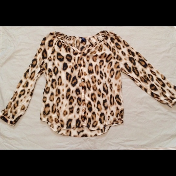 Brown Leopard Blouse