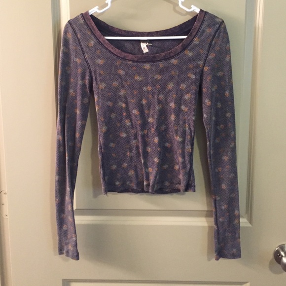 Free People Crop Top Long Sleeve - Picture 1 of 4
