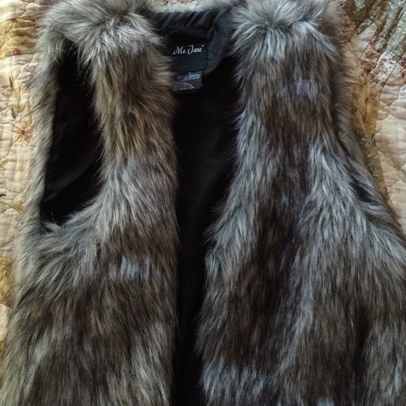 Faux fur vest.