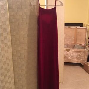 red velvet long formal dress