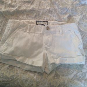 White Abercrombie shorts