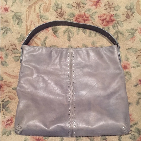 🎉Lowest price!Large gray leather Michael Kors bag