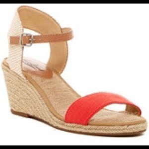 Lucky Brand Kavelli Open Toe Canvas Wedge Sandal