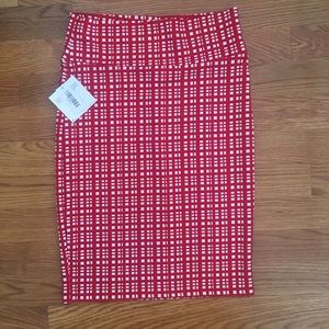 NWT Lularoe Red Plaid Cassie L
