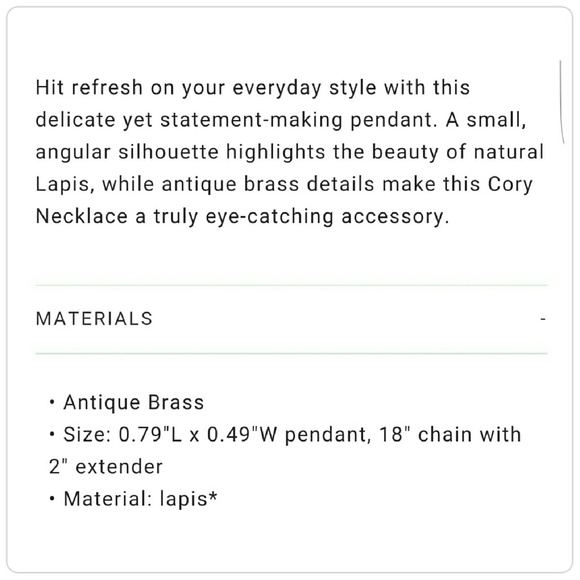 Kendra Scott Lapis 'Cory' Necklace - Picture 3 of 3