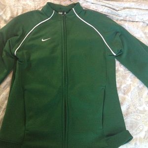 Green Nike sweatshirt/sports jacket
