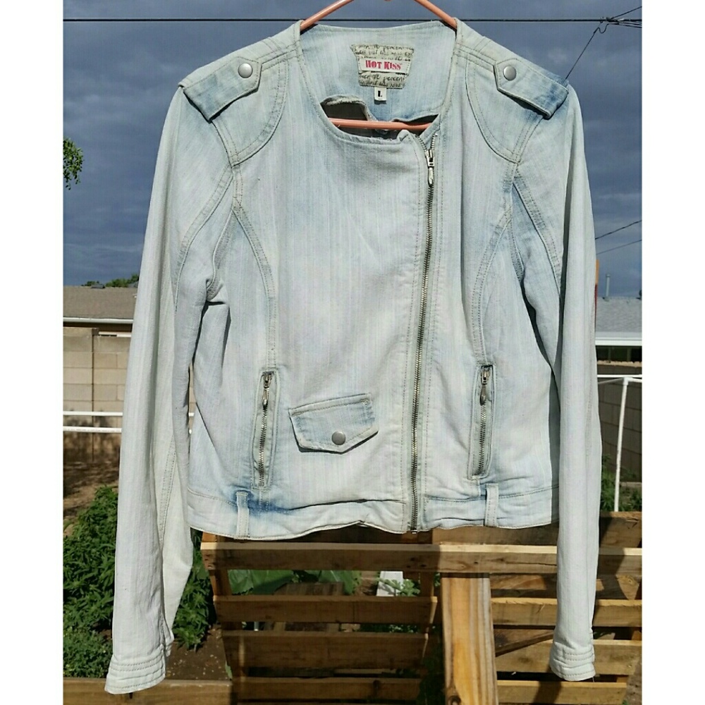 Hot Kiss Moto denim wash Jacket