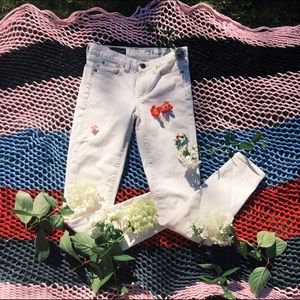 J. Crew Midrise Toothpick Jeans in Ecru