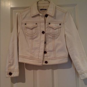 Elie Tahari off white denim jacket