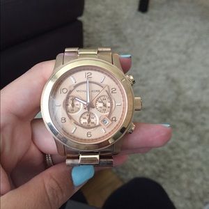 Womens Michael Kors Gold Watch Large