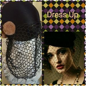 Vintage veiled ladies hat