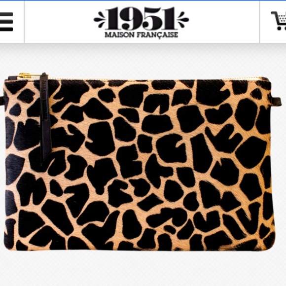 1951 Maison Francaise XL Clutch in Large Girafe