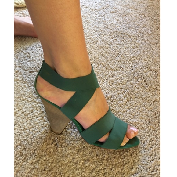 BCBG Strappy Elastic Wedges