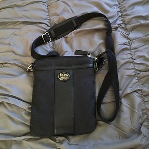 Black coach cross body bag.