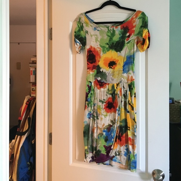 Anthropologists Floral Watercolor Dress, S