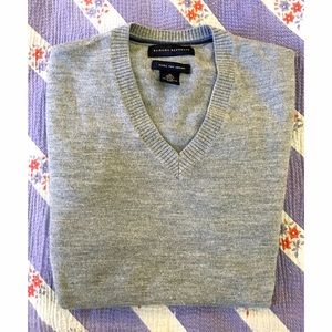 BANANA REPUBLIC Men's Wool Sweater in Gray