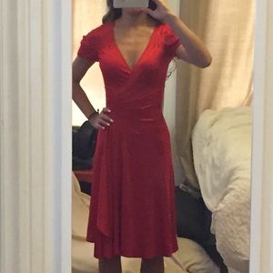 DVF Red Wrap Dress