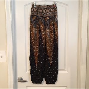 Black and Gold Harem Pants