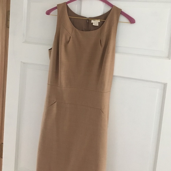 J Crew Wool Suiting Dress Tan