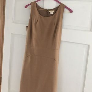 J Crew Wool Suiting Dress Tan