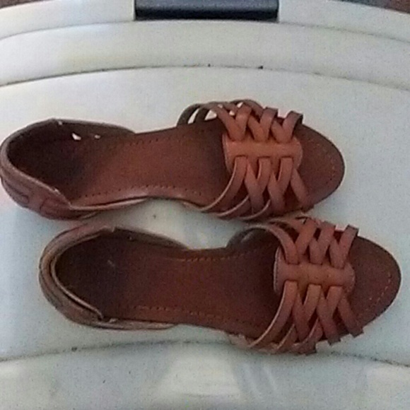 Flats. Brown leather flat shoes very comfortable.