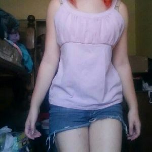 Dress Barn pink chiffon tank top