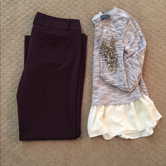 LOFT Marisa trousers in plum