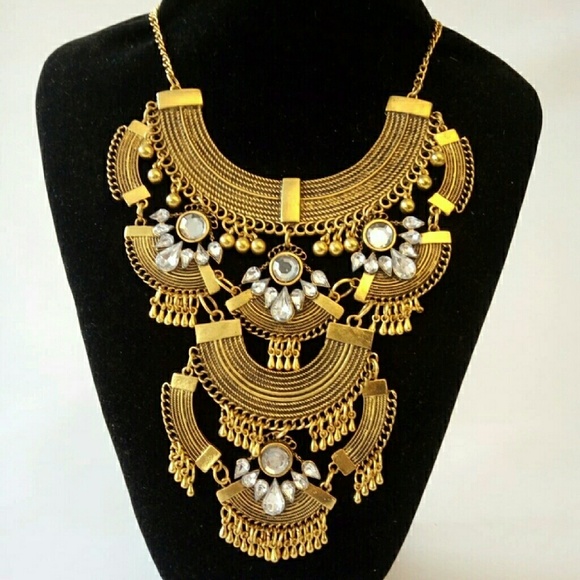 LuxuryFAB Jewelry - "Goddess" Bib Statement Necklace