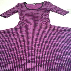 LuLaRoe textured purple and black Nicole dress