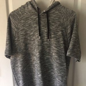 Gray Short Sleeve Hoodie