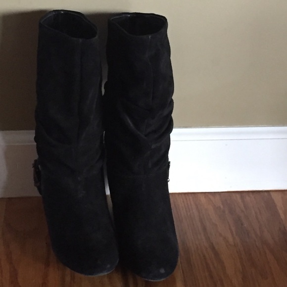 Black wedge Boots