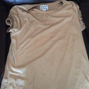 Velvet short sleeve shirt