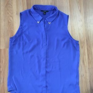 Royal Blue Sheer Sleeveless top