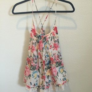 Anthro floral tank top