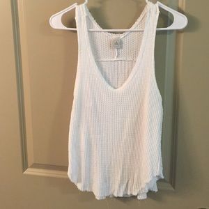White vneck tank top