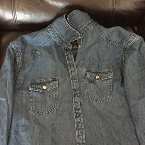 Dark blue jean long sleeve