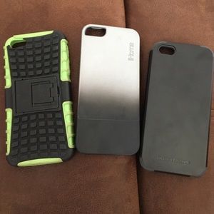 LOT OF 3 IPhone 5 5s 5e cases
