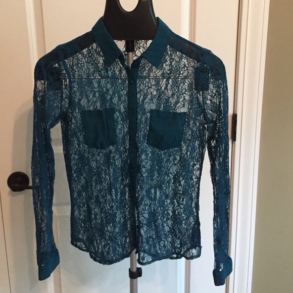 Forever 21 see through long sleeve shirt