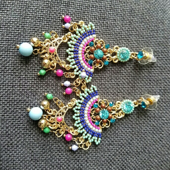 Multi colored Indian Earrings