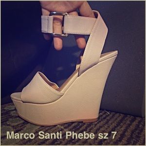 Marco Santi Phebe sz 7 sample wedge platform heels