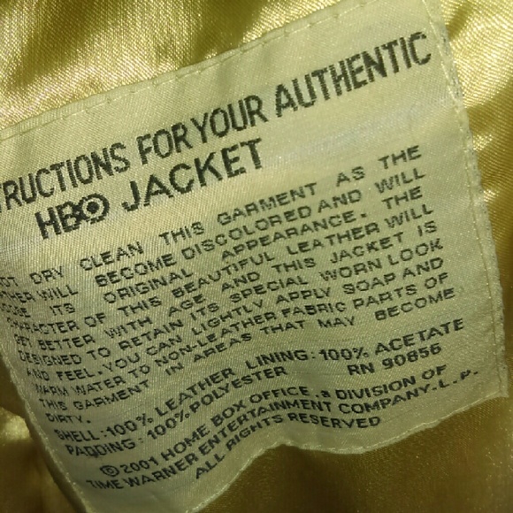 Authentic HBO Leather Bomber Jacket - Picture 2 of 4