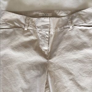Ann Taylor Loft Julie Beige Crop Pants