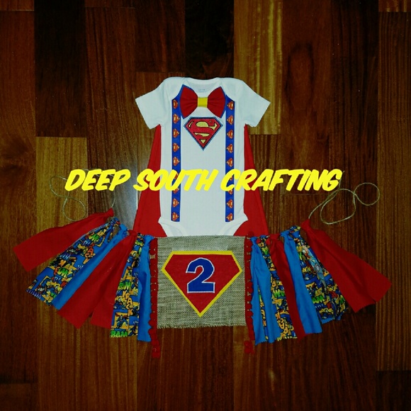 superman 1st birthday outfit