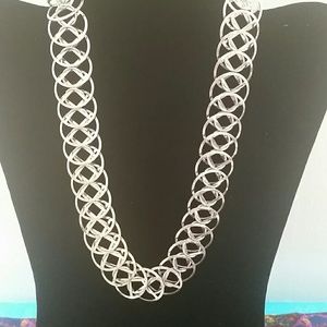 Silver Round Link Necklace