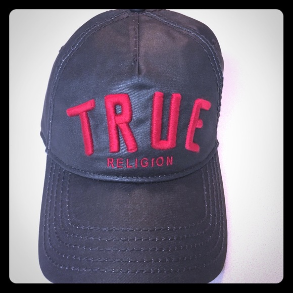 NWT Metallic Black True Religion Cap