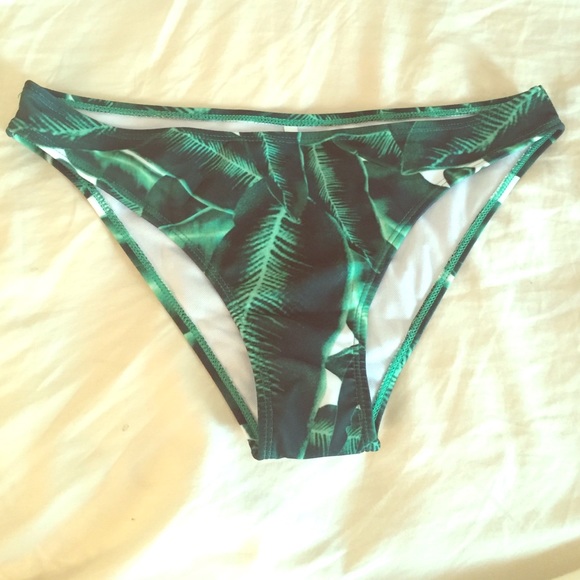 Palm Leaf Print swimsuit bottom