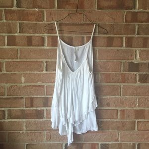 Lc white flowy tank top