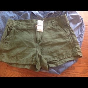 Jcrew olive green cotton shorts